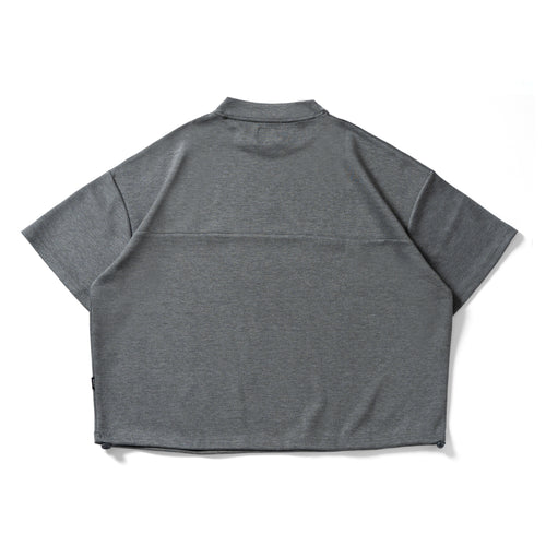 LG Cardboard Knit S/S MOCK NECK DARK GRAY