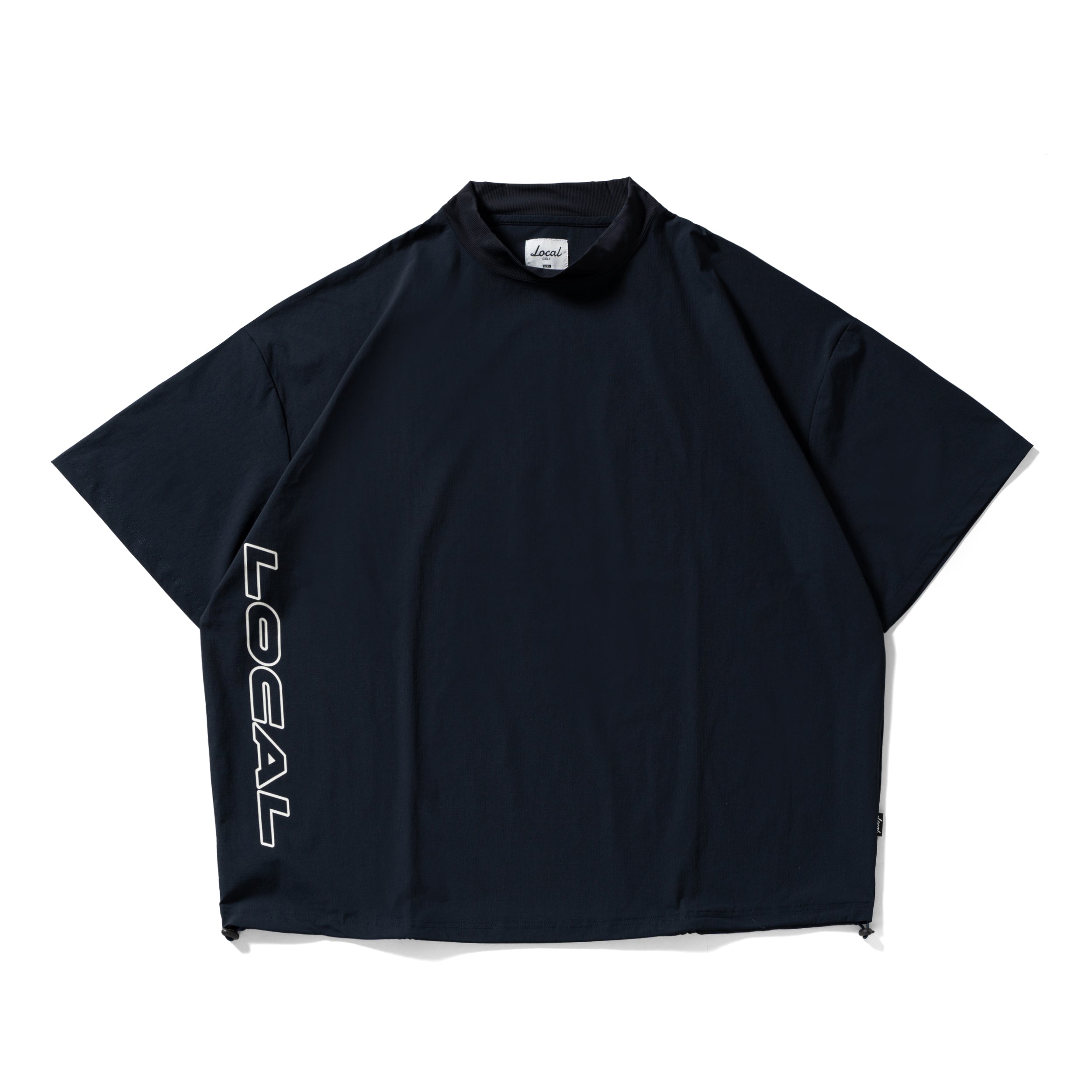 美品RUFFLOG MOCK NECK SHIRTS BLACK RUFFLOG ブラック モックネック シャツ M VERTICAL LOGO MOCK