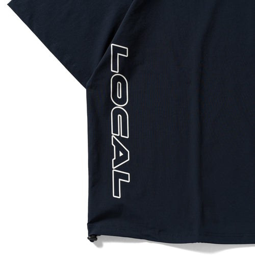 Nylon S/S MOCK NECK NAVY