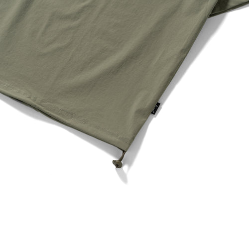 Nylon S/S MOCK NECK KHAKI