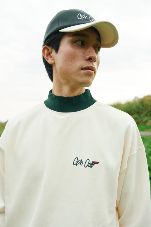FLAG LOGO LS MOCK NECK TEE