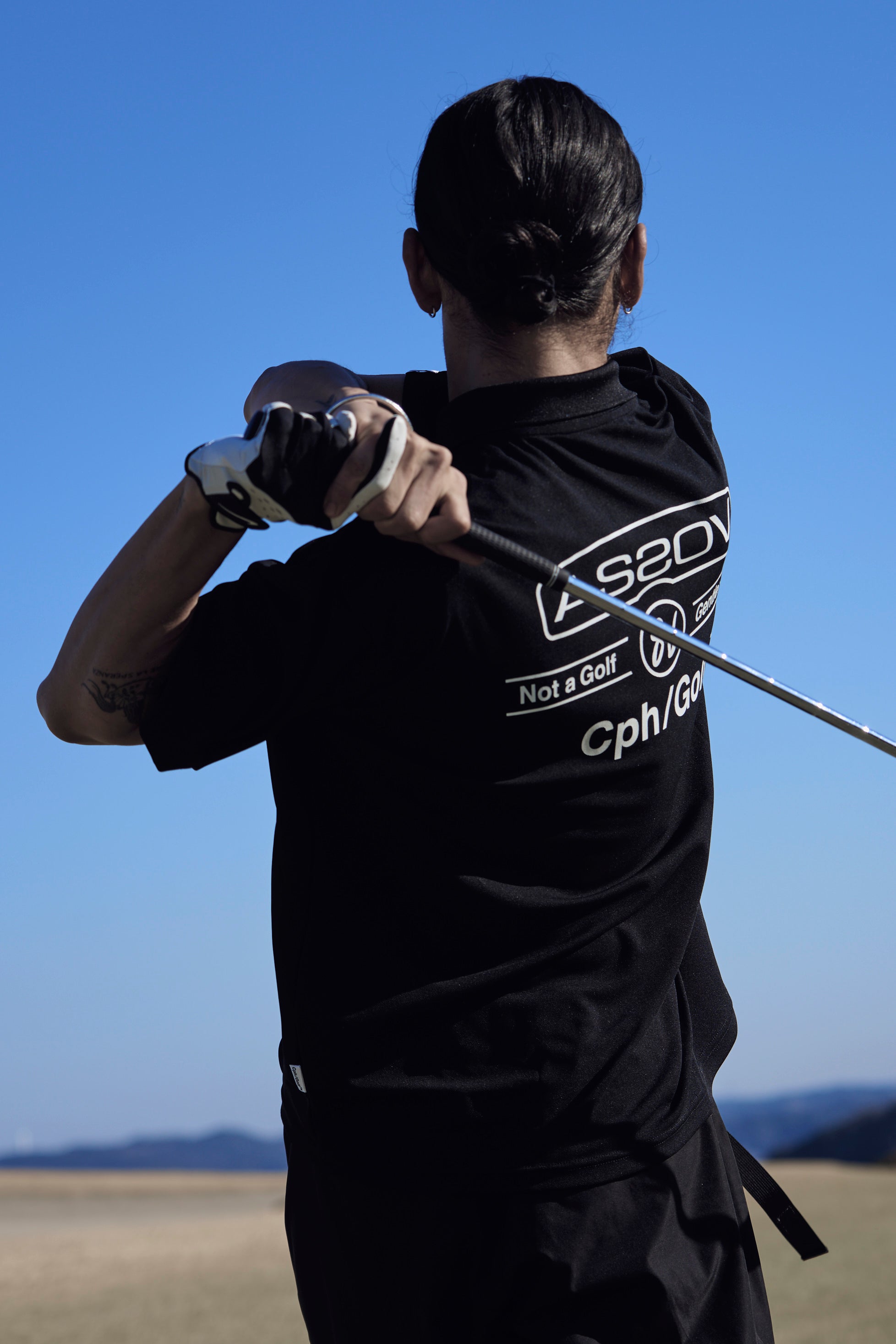 AS2OV × Cph/Golf™ Oversized S/S Polo WOMENS】AS2OV×Cph/Golf™ #OVERSIZED S/S POLO - BLACK - – Cph/Golf™︎