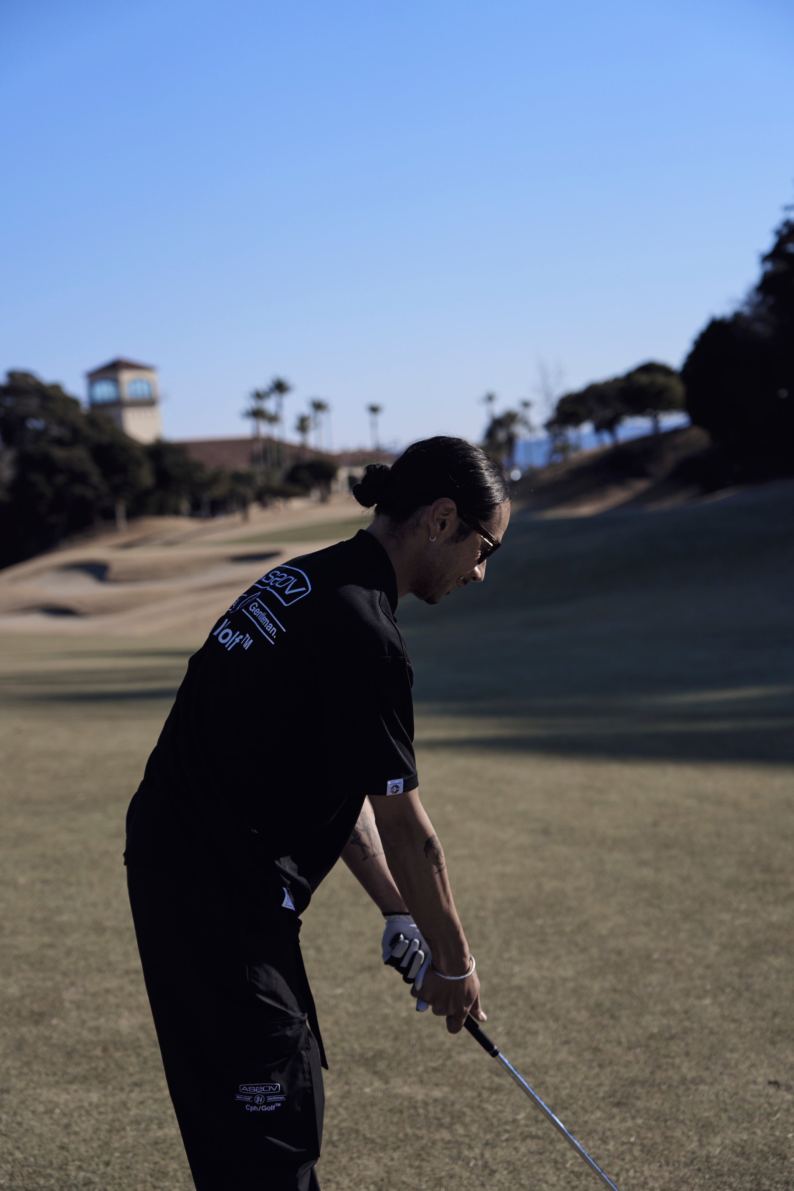 AS2OV × Cph/Golf™ Oversized S/S Polo WOMENS】AS2OV×Cph/Golf™ #OVERSIZED S/S POLO - BLACK - – Cph/Golf™︎