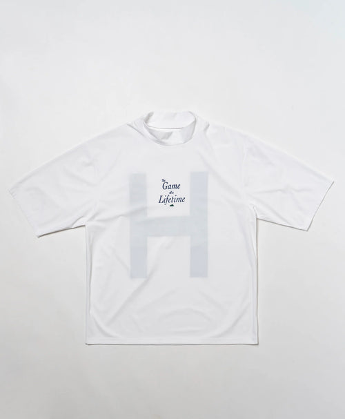 RUFFLOG ホワイト モックネック バックプリント SURF Mockneck S/S (HI) – RUFFLOG