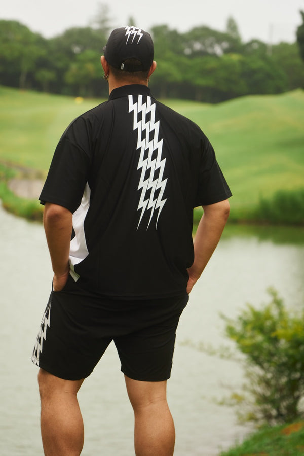 #THUNDER STRIPES ADJUSTABLE SHORTS