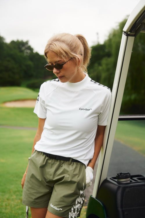 [WOMEN] #THUNDER STRIPES MOCK NECK TEE