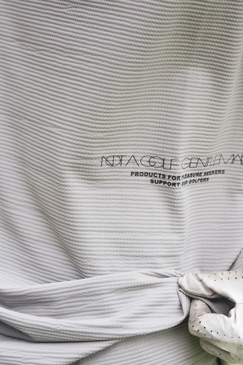 #BREATHABLE WAFFLE MOCK NECK TEE