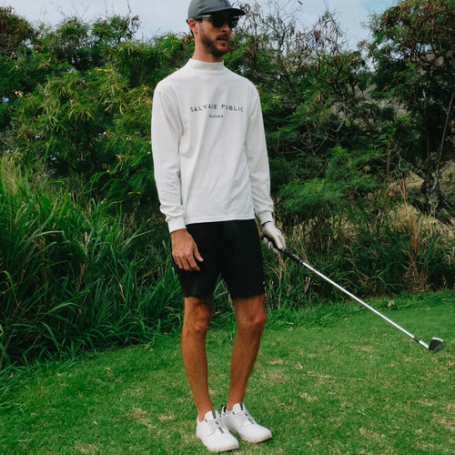 Kēhaupaʻa ICEPACK Mockneck L/S (Golfing) WHITE