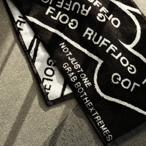 RUFFLOG FACE TOWEL BLACK