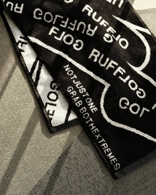 RUFFLOG FACE TOWEL BLACK