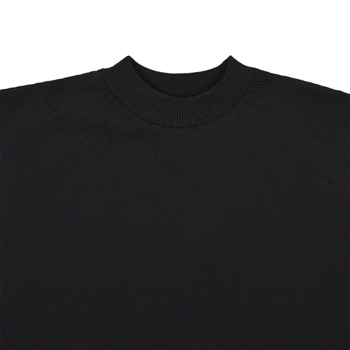 #BREATHABLE WAFFLE MOCK NECK TEE