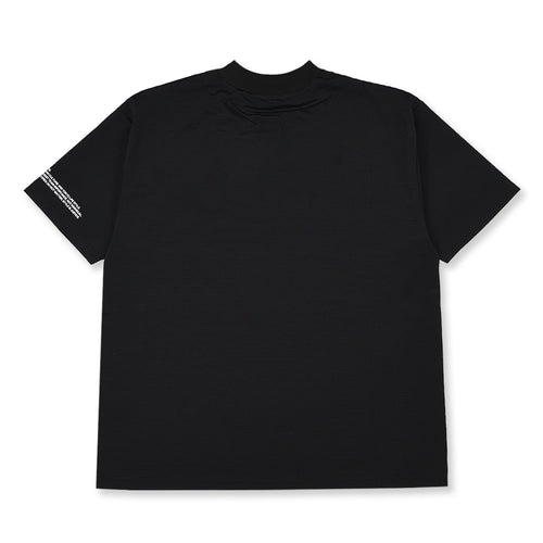 #BREATHABLE WAFFLE MOCK NECK TEE