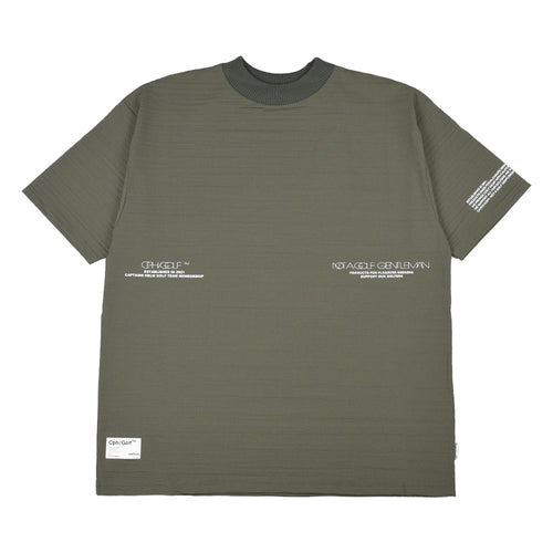 #BREATHABLE WAFFLE MOCK NECK TEE