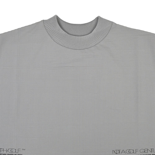 #BREATHABLE WAFFLE MOCK NECK TEE