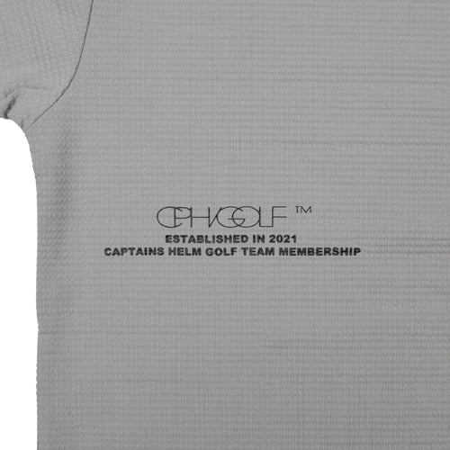 #BREATHABLE WAFFLE MOCK NECK TEE