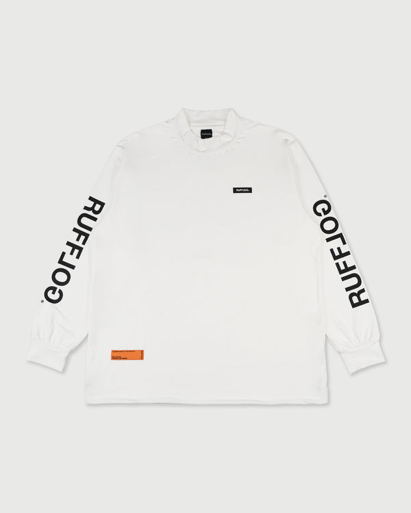 WM DUAL SLEEVE LOGO L/S MOCK NECK