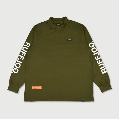 DUAL SLEEVE LOGO L/S MOCK NECK