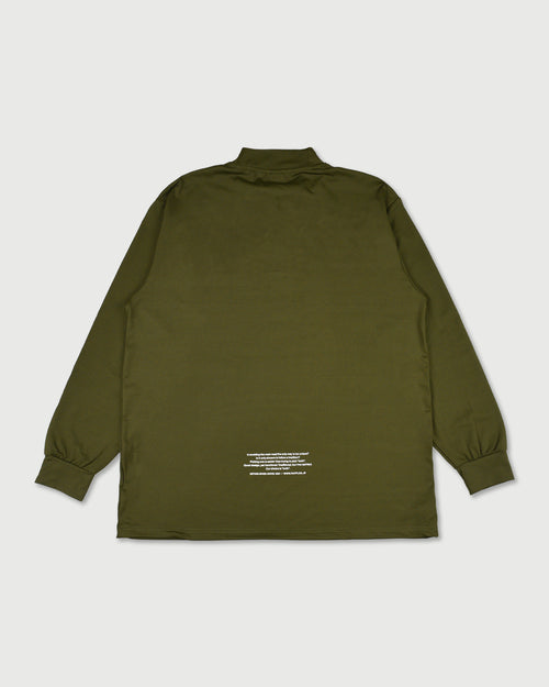 WM DUAL SLEEVE LOGO L/S MOCK NECK