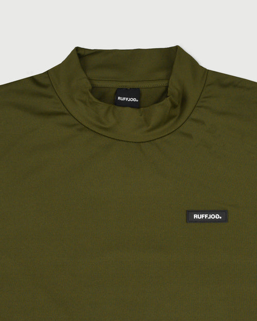 WM DUAL SLEEVE LOGO L/S MOCK NECK