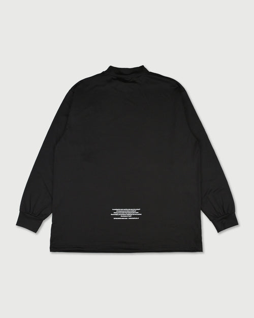 WM DUAL SLEEVE LOGO L/S MOCK NECK