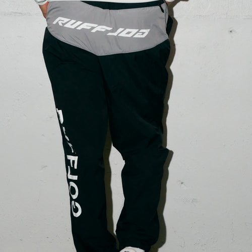 RACING LOGO WIDE TRAINING PANTS BLACK