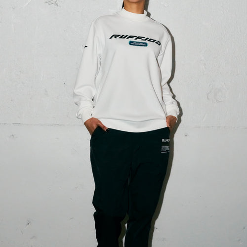 RACING LOGO L/S MOCK NECK SHIRTS WHITE