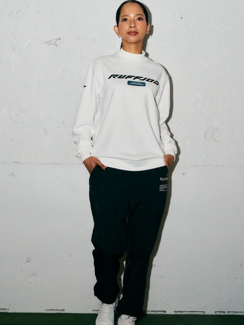 RACING LOGO L/S MOCK NECK SHIRTS WHITE