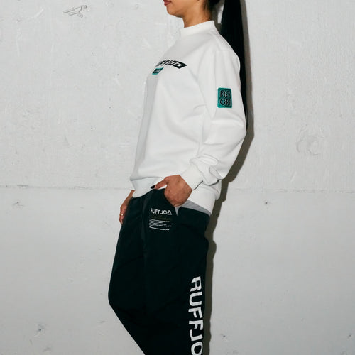 RACING LOGO L/S MOCK NECK SHIRTS WHITE