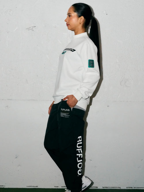 RACING LOGO L/S MOCK NECK SHIRTS WHITE