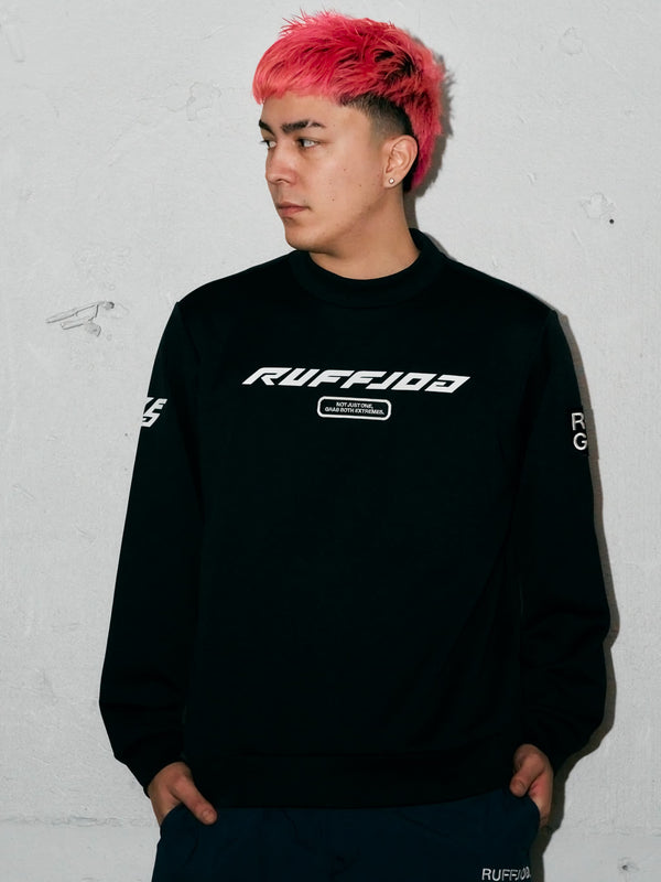 RACING LOGO L/S MOCK NECK SHIRTS BLACK