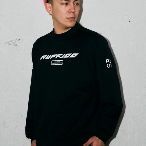 RACING LOGO L/S MOCK NECK SHIRTS BLACK