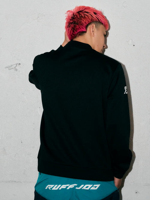 RACING LOGO L/S MOCK NECK SHIRTS BLACK