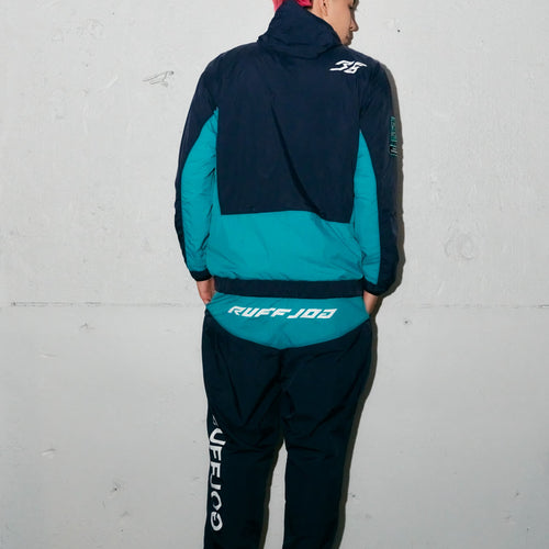 RACING LOGO HOODIE JACKET NAVY