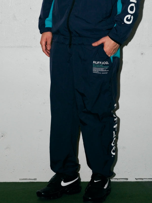 RACING LOGO WIDE TRAINING PANTS NAVY