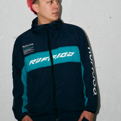 RACING LOGO HOODIE JACKET NAVY