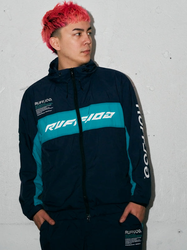 RACING LOGO HOODIE JACKET NAVY