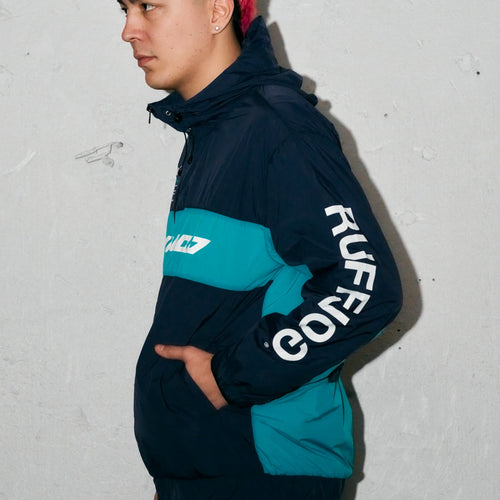 RACING LOGO HOODIE JACKET NAVY