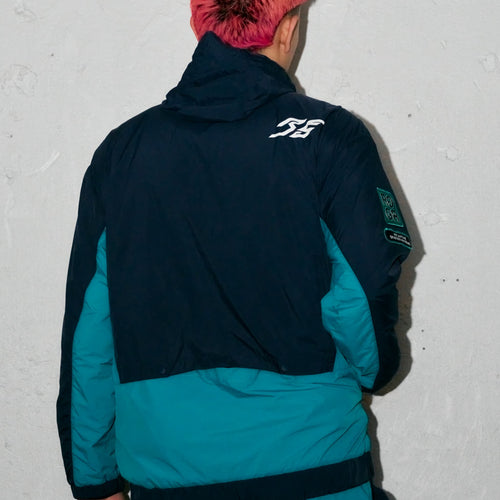 RACING LOGO HOODIE JACKET NAVY