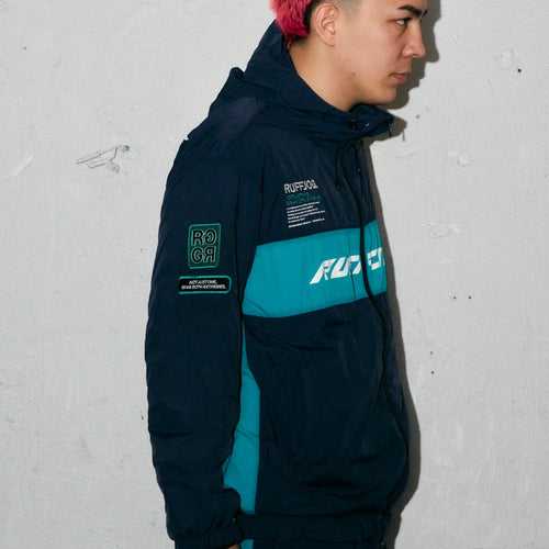 RACING LOGO HOODIE JACKET NAVY