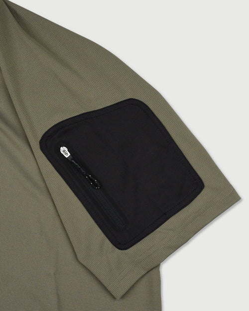 EDGE BAND TECH POCKET MOCK NECK SHIRTS