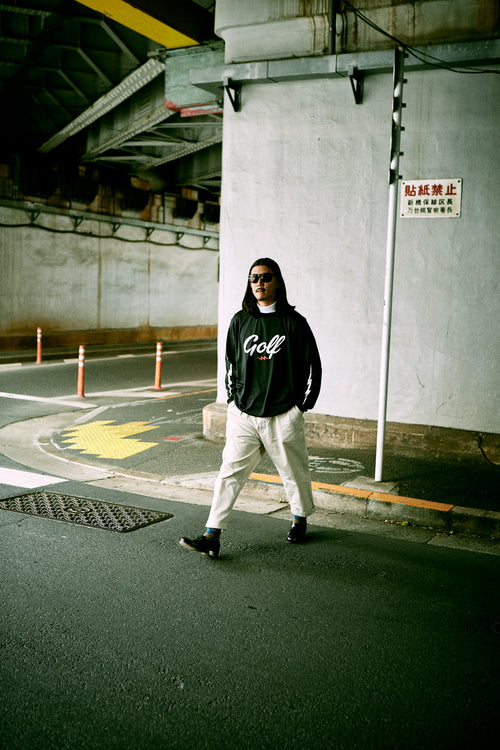 GOLF VOLT SLEEVE MOCK NECK L/S TEE WHITE