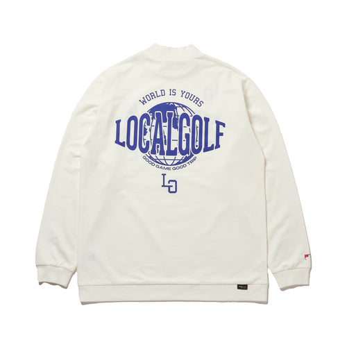 B.B MOCKNECK L/S SHIRT White