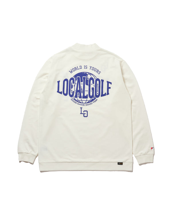 B.B MOCKNECK L/S SHIRT White