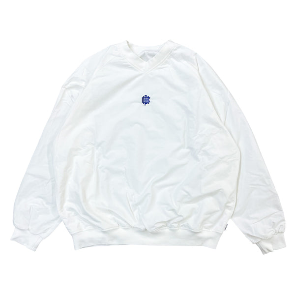 #OVERLAP LOGO NYLON PULLOVER WHITE