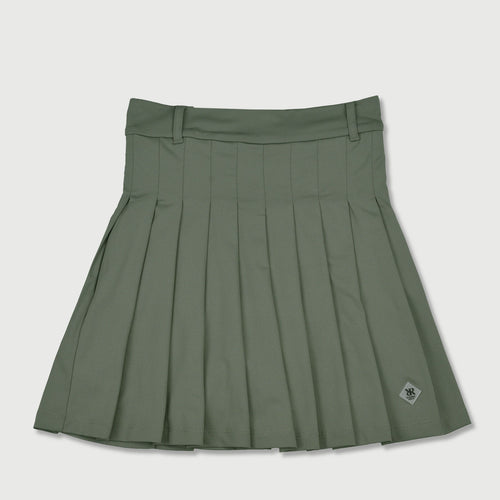 PLEATS FLARE CUT SKIRT