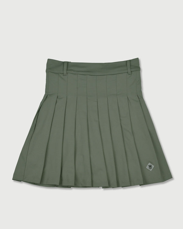 PLEATS FLARE CUT SKIRT