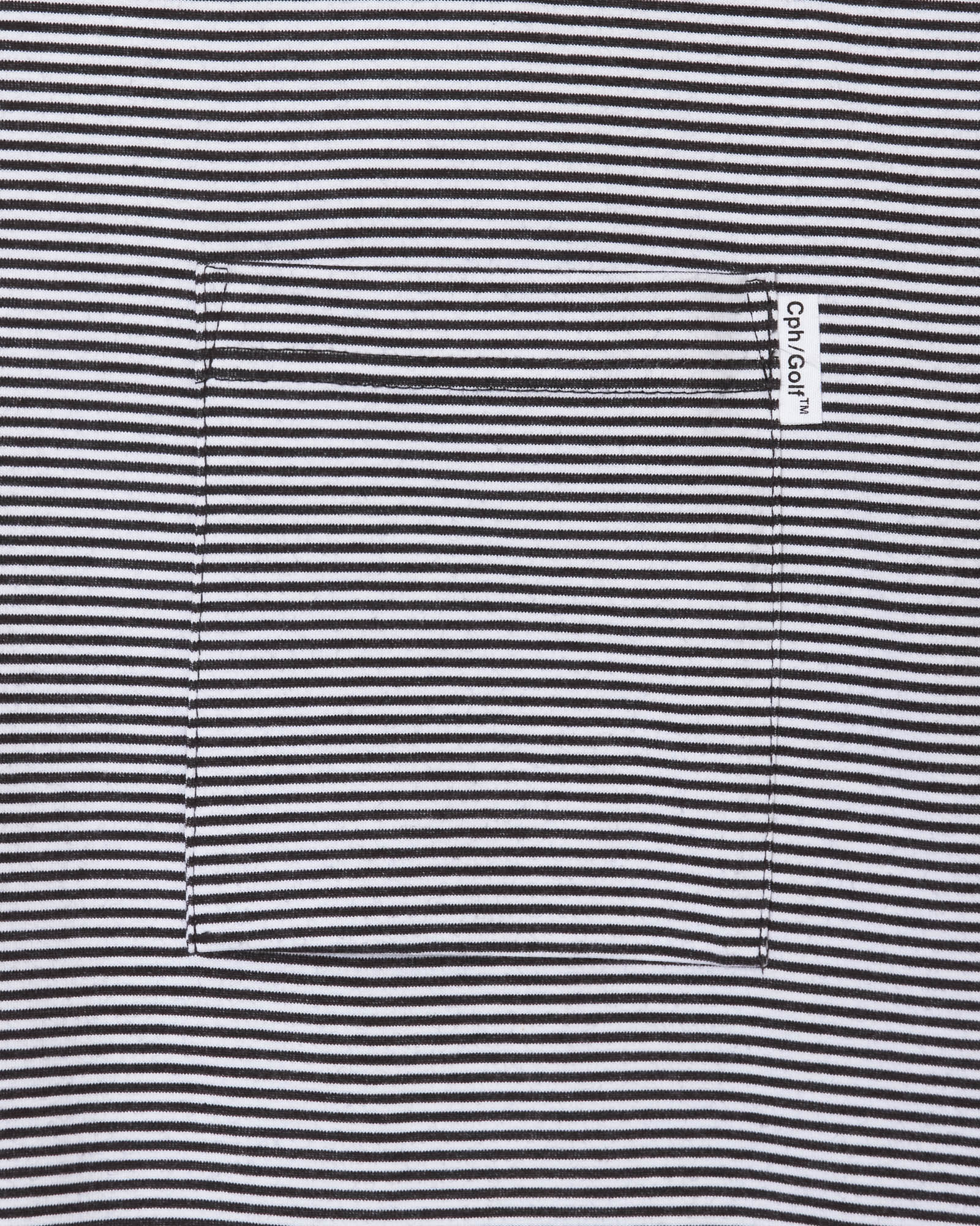 SHELTECH®︎×Cph/Golf™ #GENTLEMAN BORDER MOCKNECK TEE BLACK