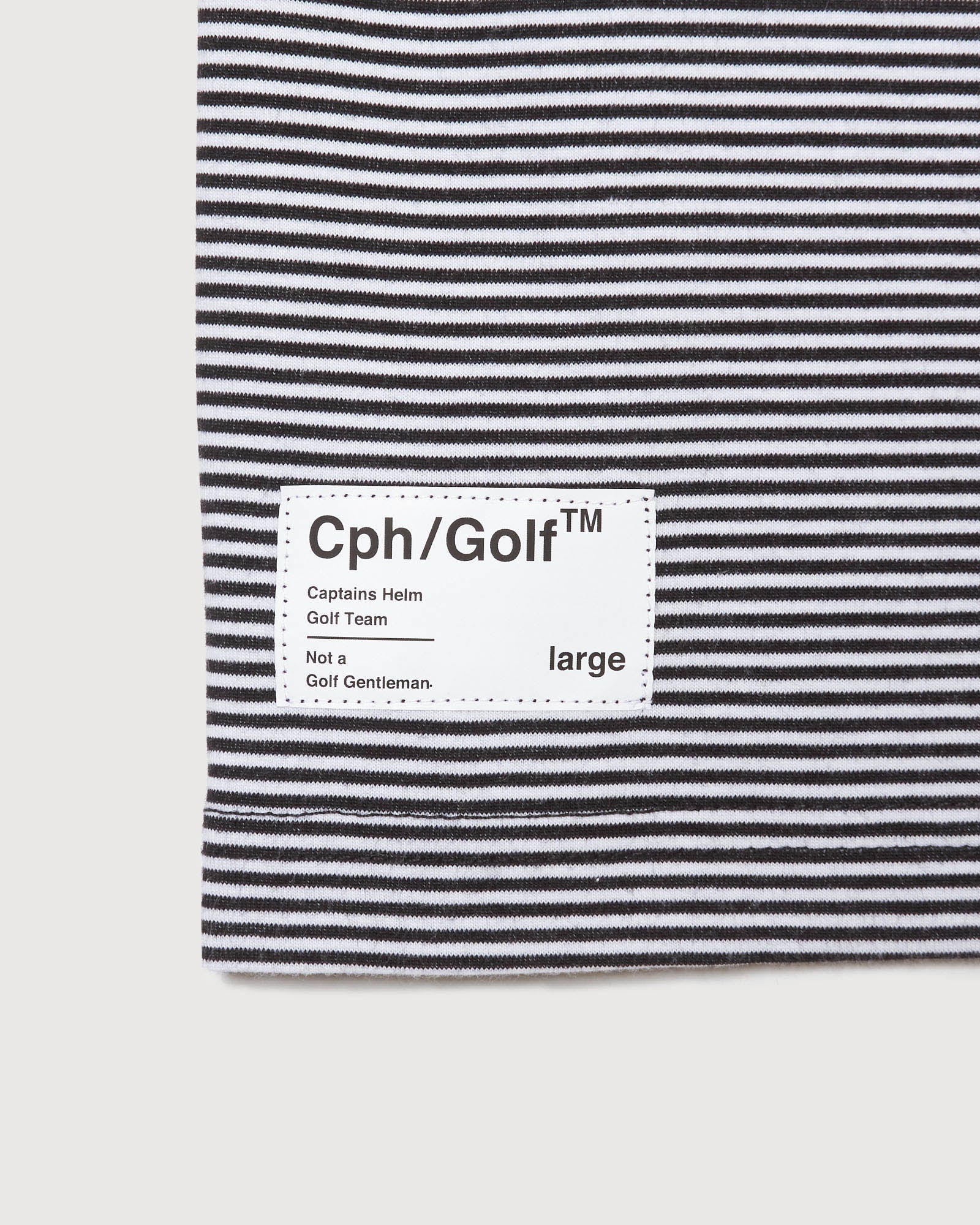 【在庫処分】 SHELTECH®︎×Cph/Golf™ #GENTLEMAN BORDER MOCKNECK TEE BLACK メンズウェア