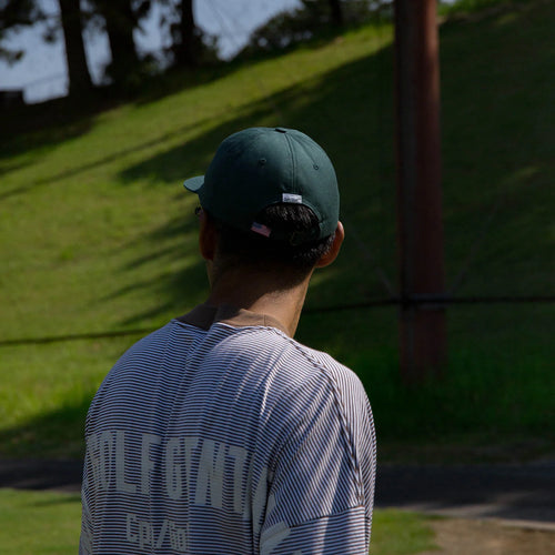 SHELTECH®︎×Cph/Golf™ #GENTLEMAN BORDER MOCKNECK TEE BROWN BORDER