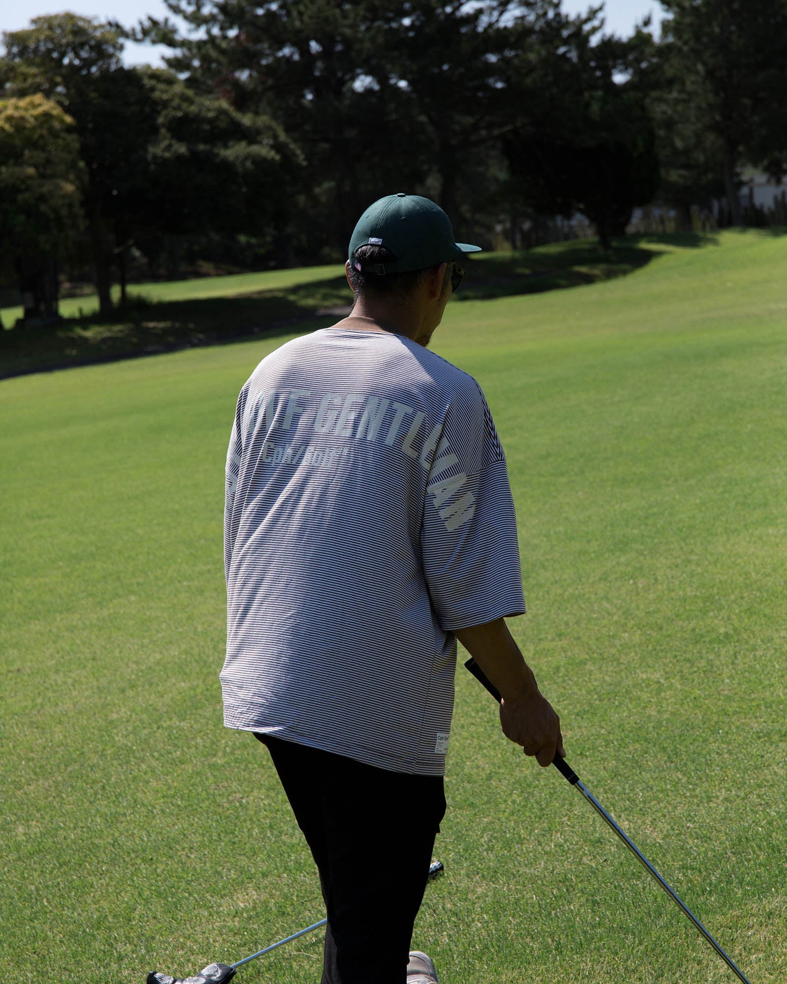 SHELTECH®︎×Cph/Golf™ #GENTLEMAN BORDER MOCKNECK TEE BROWN